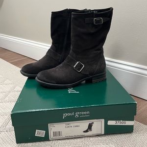 BICKER BOOTS PAUL GREEN BLACK SUEDE SIZE 7